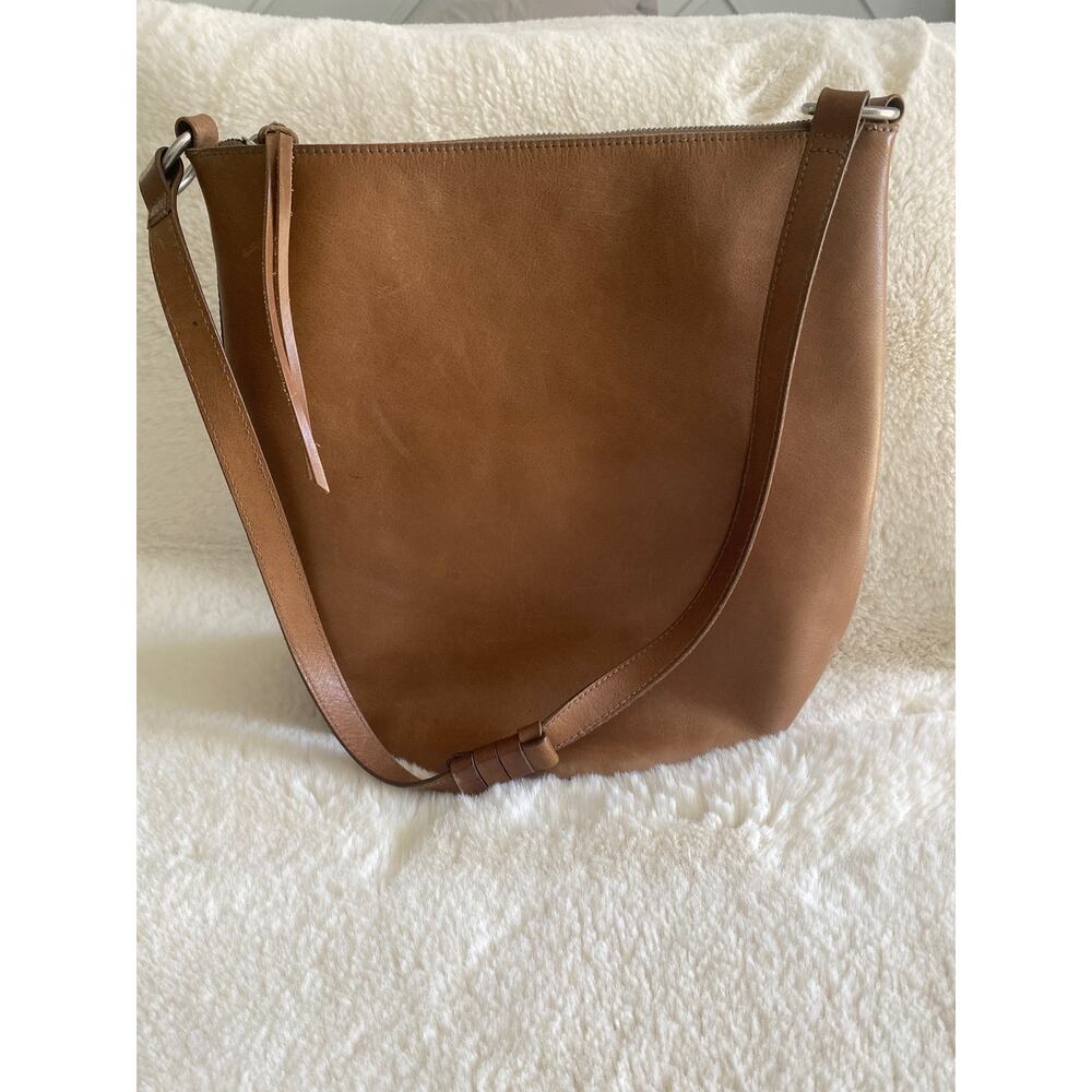 Madewell Brown Leather Bucket Bag